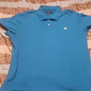 Aeropostale blue polo men shirt size xl/TG as is stain spot